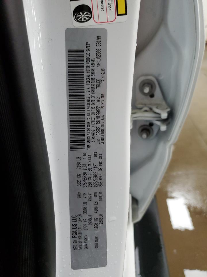 2020 Ram 1500 Laramie VIN: 1C6SRFJT9LN196027 Lot: 64685205