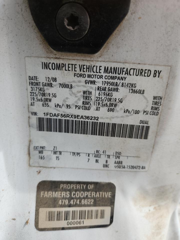 2009 Ford F550 Super Duty VIN: 1FDAF56RX9EA36232 Lot: 64475215
