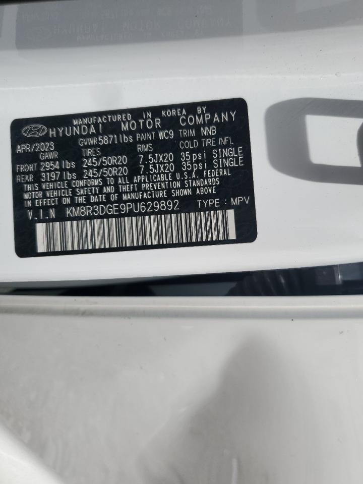 2023 Hyundai Palisade Xrt VIN: KM8R3DGE9PU629892 Lot: 64610905