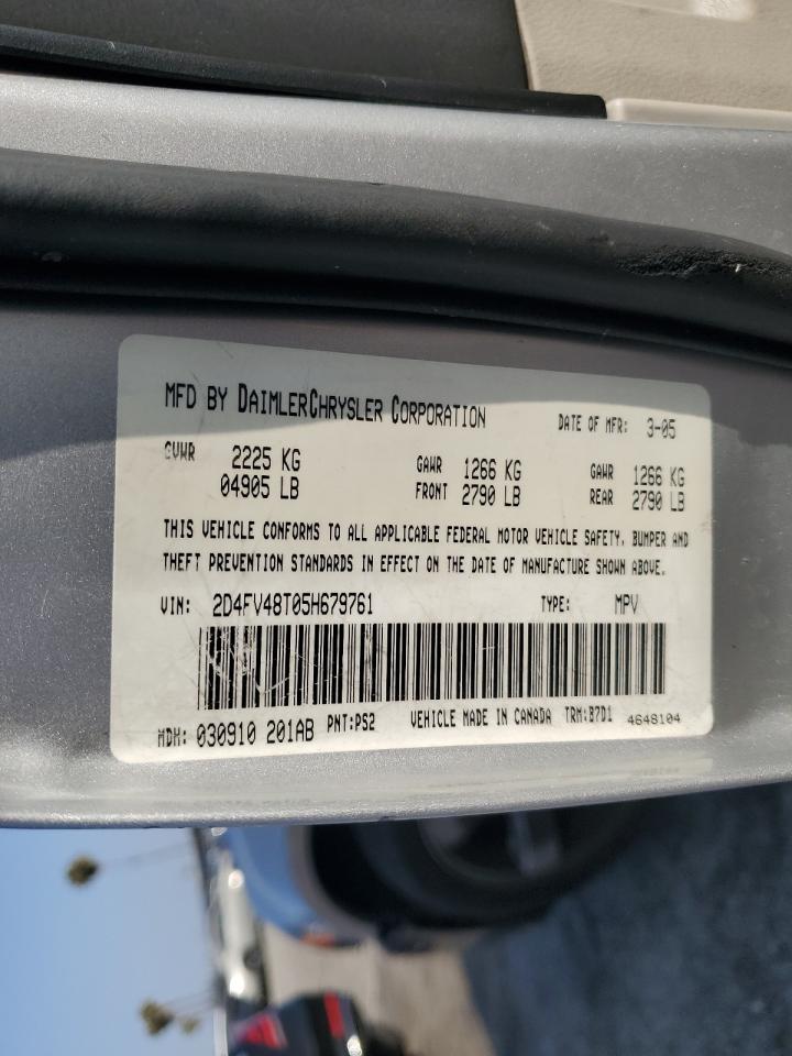 2005 Dodge Magnum Se VIN: 2D4FV48T05H679761 Lot: 63411815