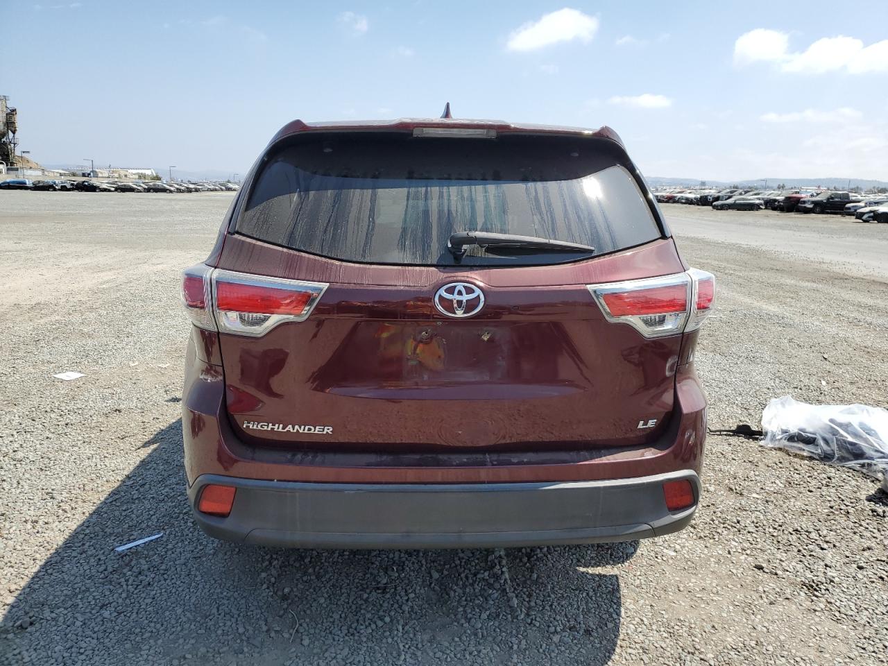 2015 Toyota Highlander Le VIN: 5TDZKRFH3FS077728 Lot: 65423465