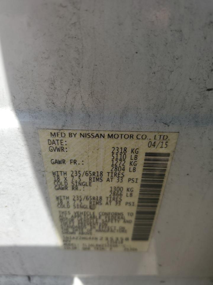 2015 Nissan Murano S VIN: 5N1AZ2MG4FN235358 Lot: 64622935