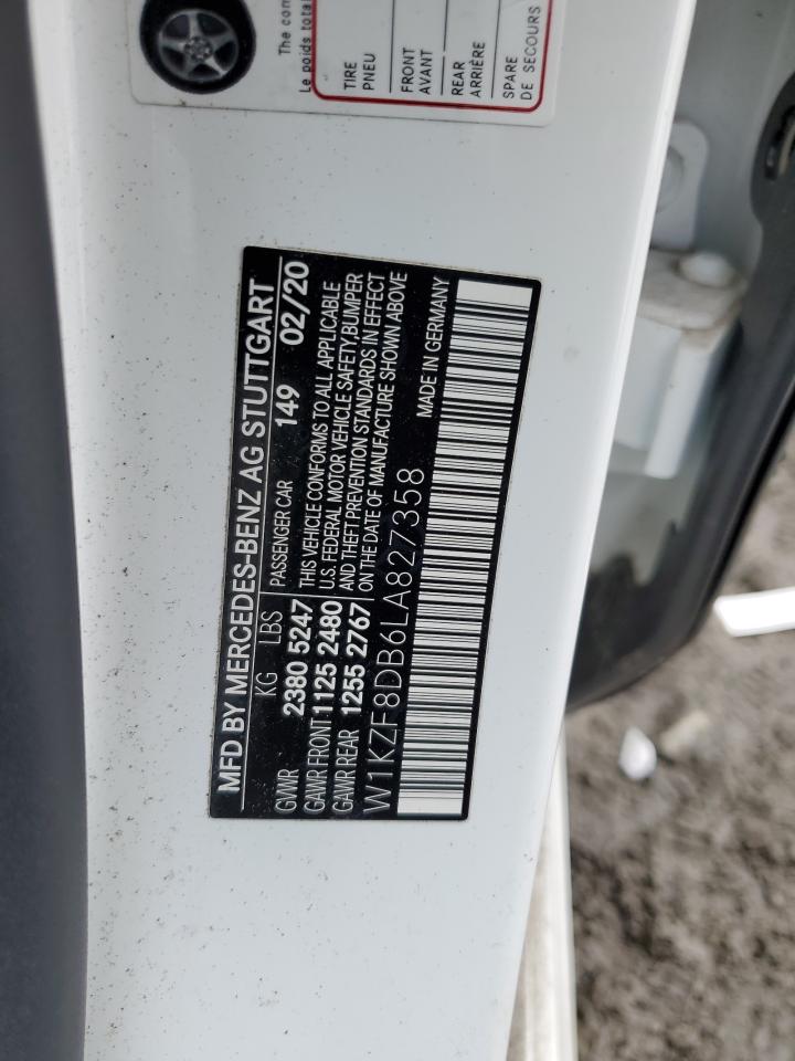 2020 Mercedes-Benz E 350 VIN: W1KZF8DB6LA827358 Lot: 61991265