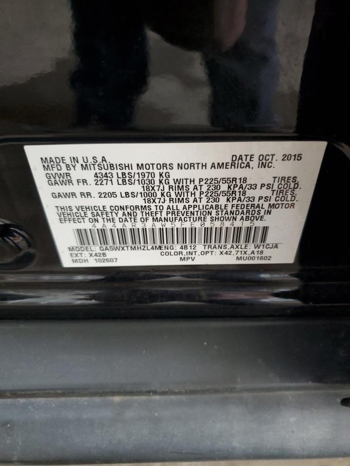 2015 Mitsubishi Outlander Sport Es VIN: 4A4AR3AW5FE058415 Lot: 64727455