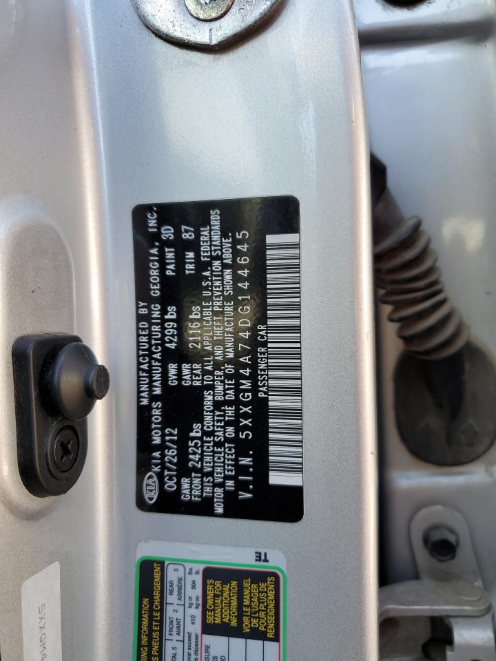 2013 Kia Optima Lx VIN: 5XXGM4A74DG144645 Lot: 65579895