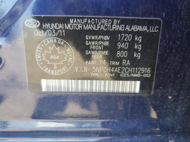 2012 HYUNDAI ELANTRA GLS  