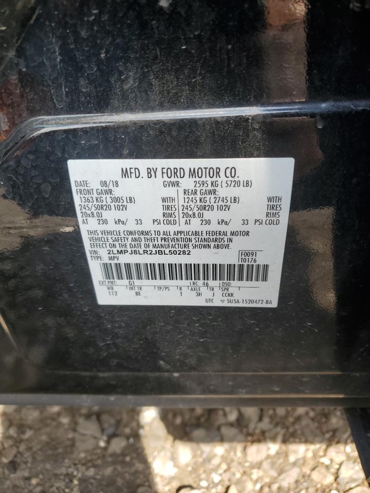 2018 Lincoln Mkx Reserve VIN: 2LMPJ8LR2JBL50282 Lot: 66668415