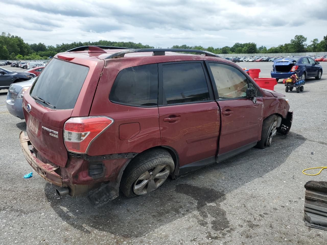 2016 Subaru Forester 2.5I Premium red null gas JF2SJAFC1GH463565 photo #4