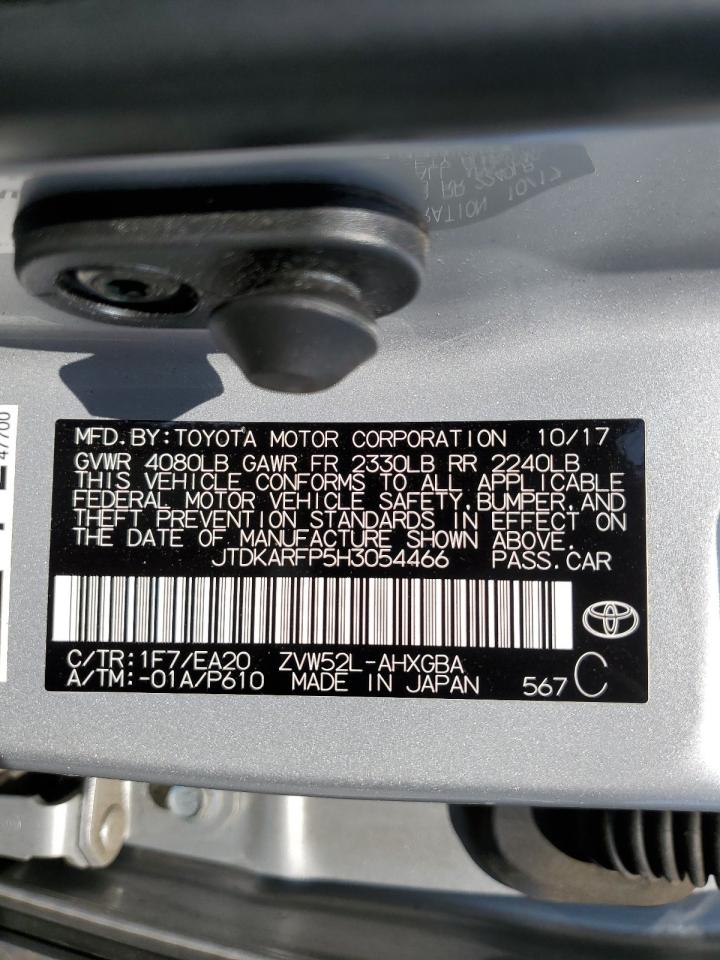 2017 Toyota Prius Prime VIN: JTDKARFP5H3054466 Lot: 64698155