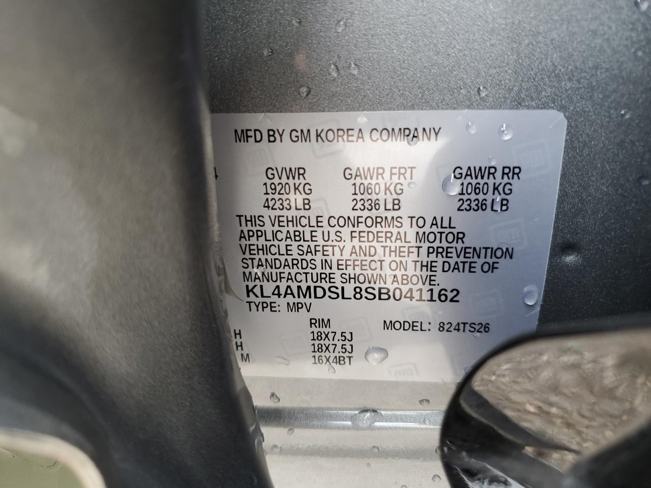 2025 Buick Encore Gx Sport Touring VIN: KL4AMDSL8SB041162 Lot: 65565195