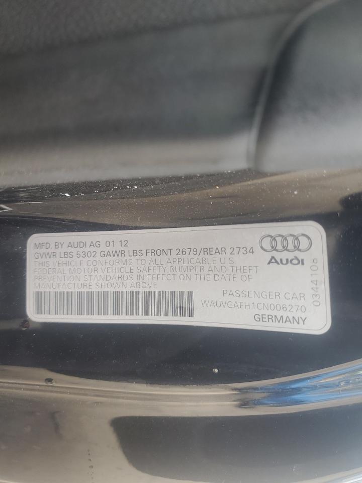 2012 Audi S5 Prestige VIN: WAUVGAFH1CN006270 Lot: 66219815