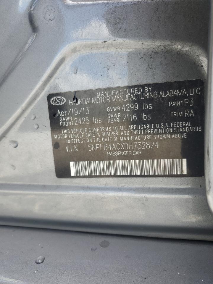 5npeb4acxdh732824 5NPEB4ACXDH732824 2013 Hyundai Sonata Gls