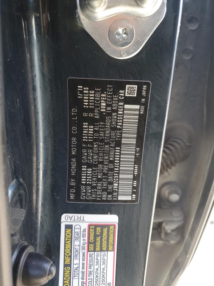 2018 Honda Clarity VIN: JHMZC5F18JC006980 Lot: 63759355