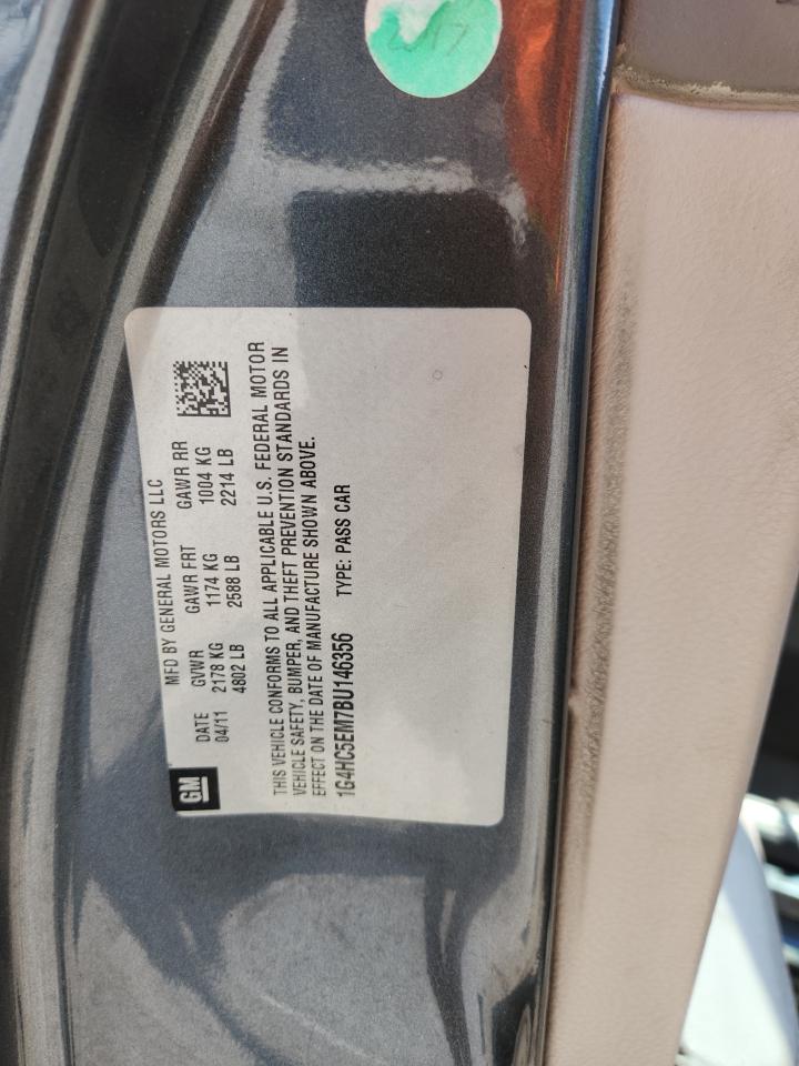 2011 Buick Lucerne Cxl VIN: 1G4HC5EM7BU146356 Lot: 64463165