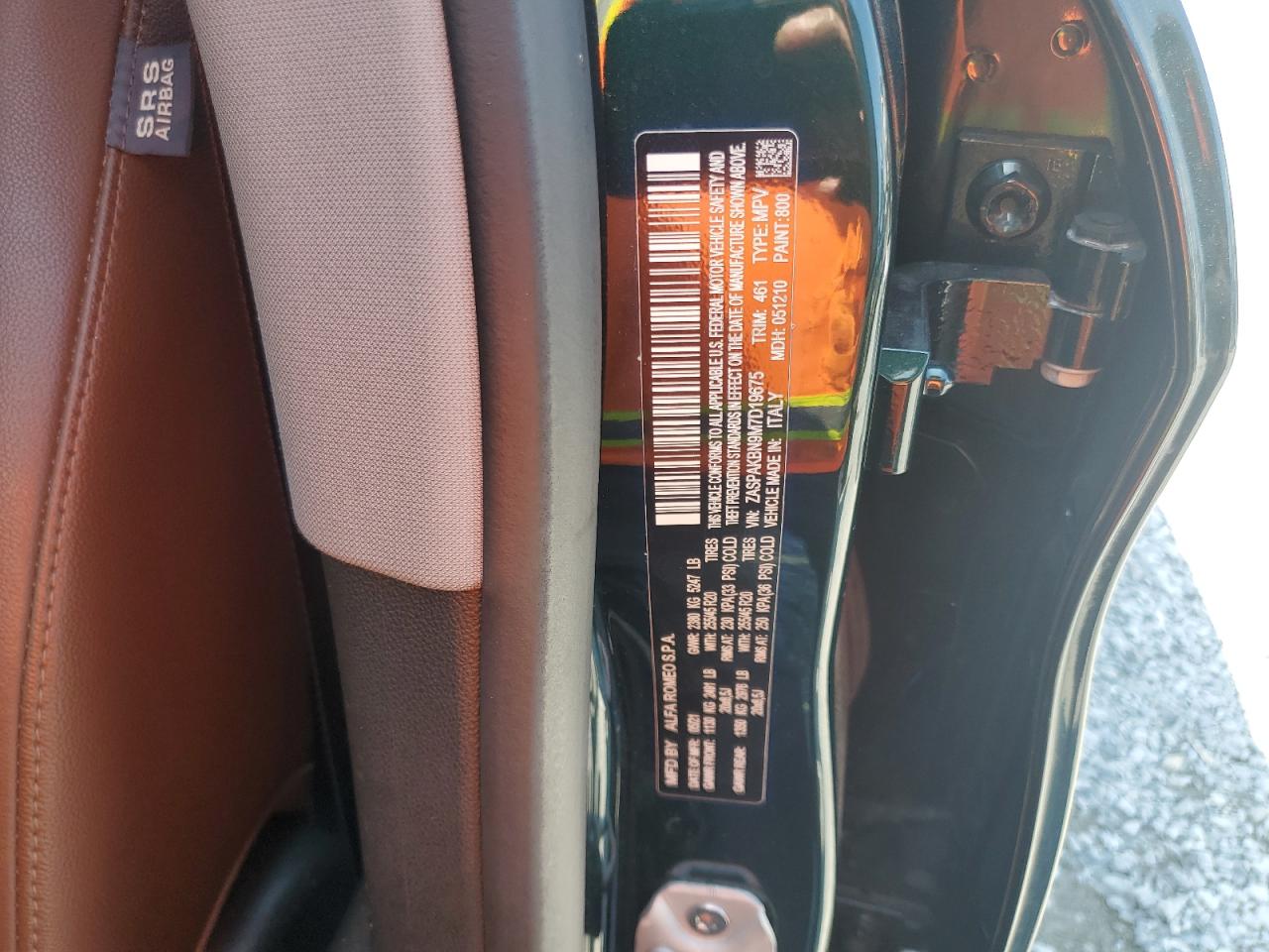 2021 Alfa Romeo Stelvio Ti VIN: ZASPAKBN9M7D19675 Lot: 65989325