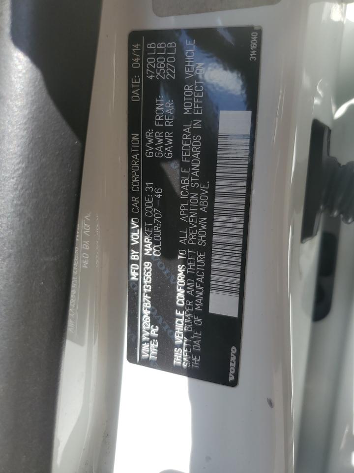2015 Volvo S60 Premier VIN: YV126MFB7F1315639 Lot: 64119425
