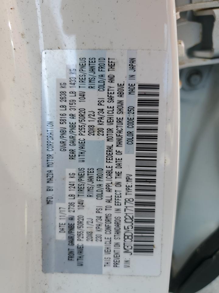 2018 Mazda Cx-9 Grand Touring VIN: JM3TCBDY5J0217178 Lot: 63008485