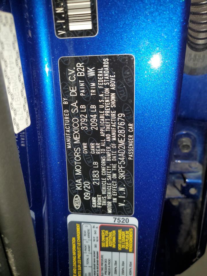 2021 Kia Forte Ex VIN: 3KPF54AD2ME287679 Lot: 65947955