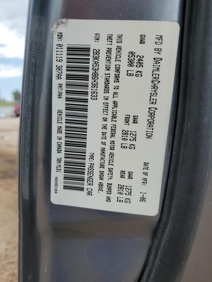 2006 Dodge Charger R/T VIN: 2B3KA53H86H361633 Lot: 64579415