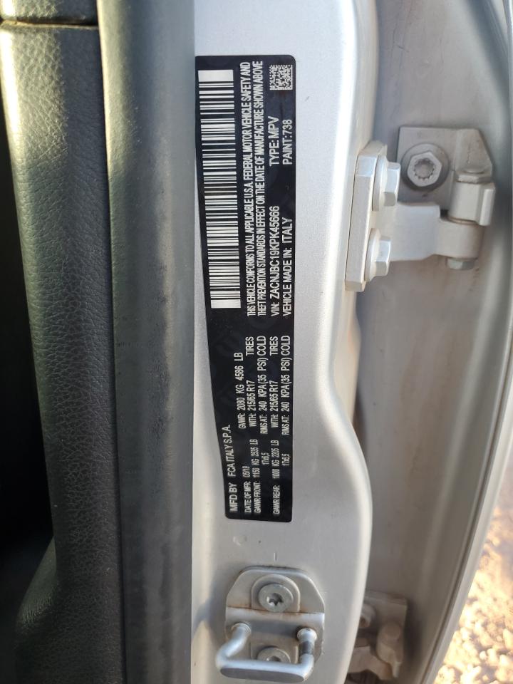 2019 Jeep Renegade Trailhawk VIN: ZACNJBC19KPK45666 Lot: 64369015