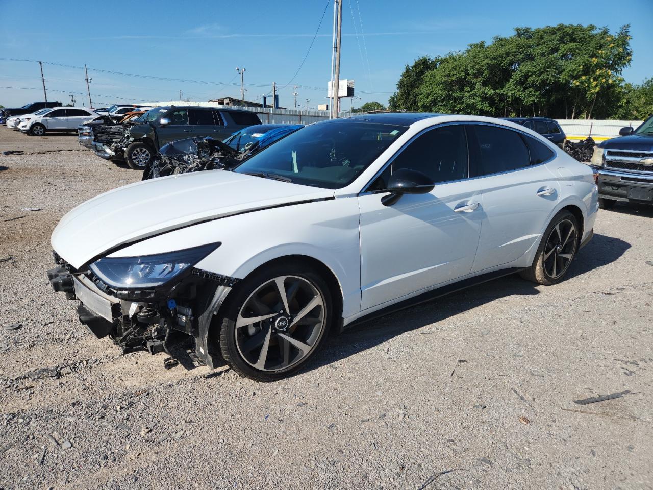 2021 Hyundai Sonata Sel Plus white null gas 5NPEJ4J23MH087332 photo #1
