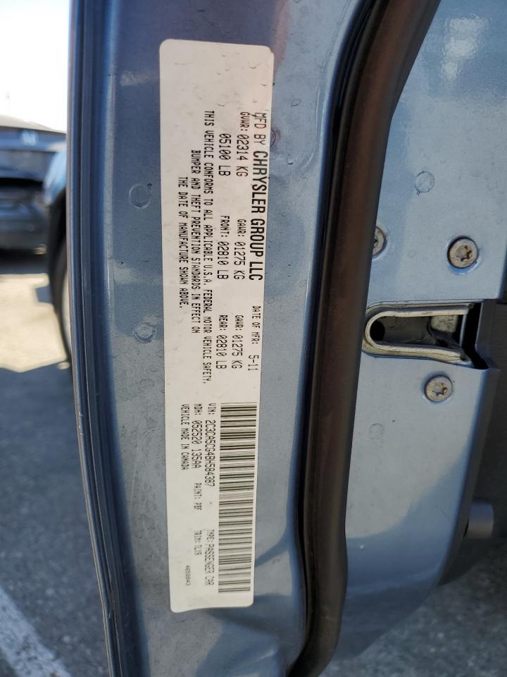 2011 Chrysler 300 Limited VIN: 2C3CA5CG4BH584387 Lot: 66158565