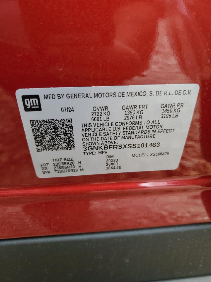 2025 Chevrolet Blazer Premier VIN: 3GNKBFRSXSS101463 Lot: 63399435