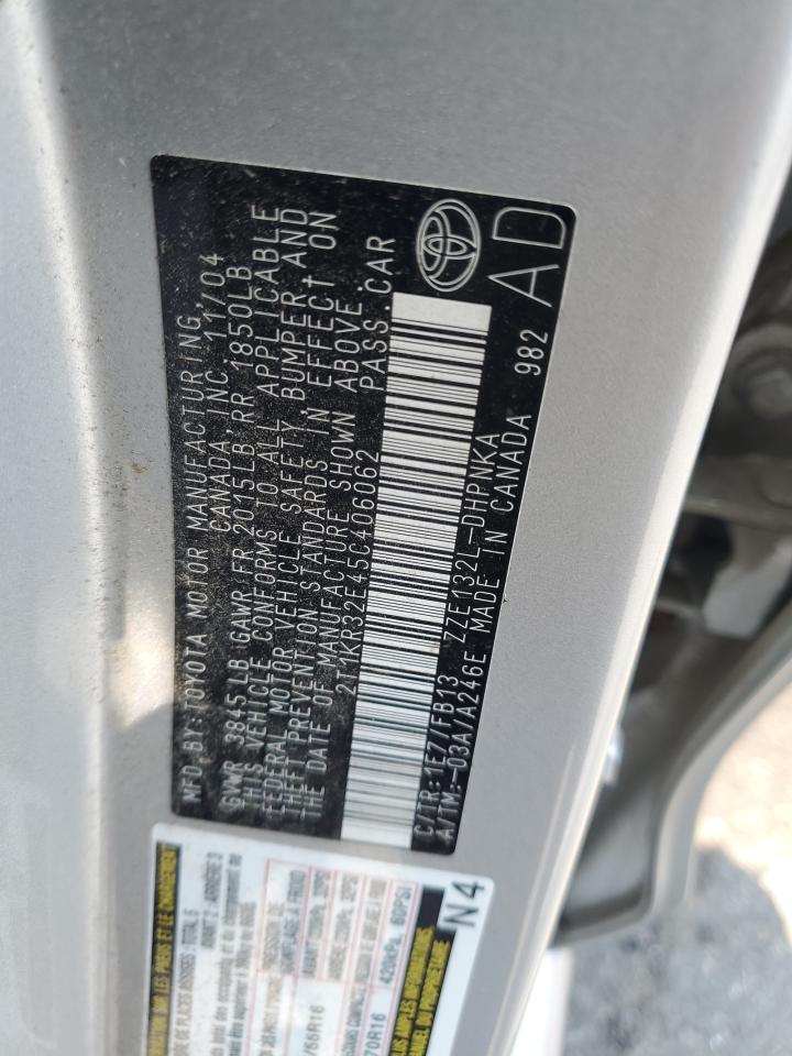 2005 Toyota Corolla Matrix Xr VIN: 2T1KR32E45C406062 Lot: 65928575