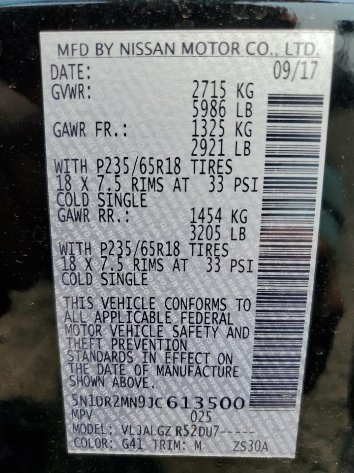 2018 Nissan Pathfinder S VIN: 5N1DR2MN9JC613500 Lot: 67388575