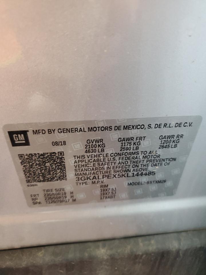 2019 GMC Terrain Slt VIN: 3GKALPEX5KL144485 Lot: 64080535