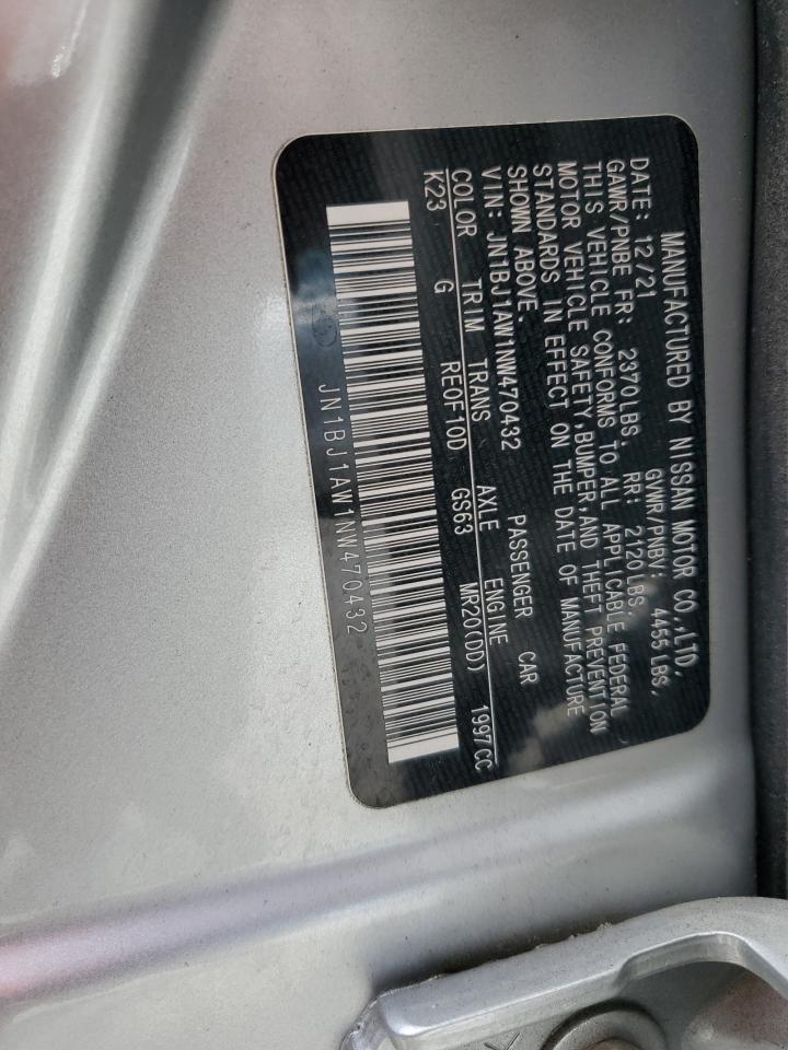 2022 Nissan Rogue Sport S VIN: JN1BJ1AW1NW470432 Lot: 63735525