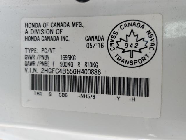 2016 HONDA CIVIC LX  