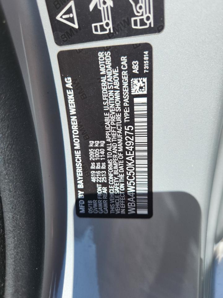 2019 BMW 430Xi VIN: WBA4W5C50KAE49275 Lot: 65019285