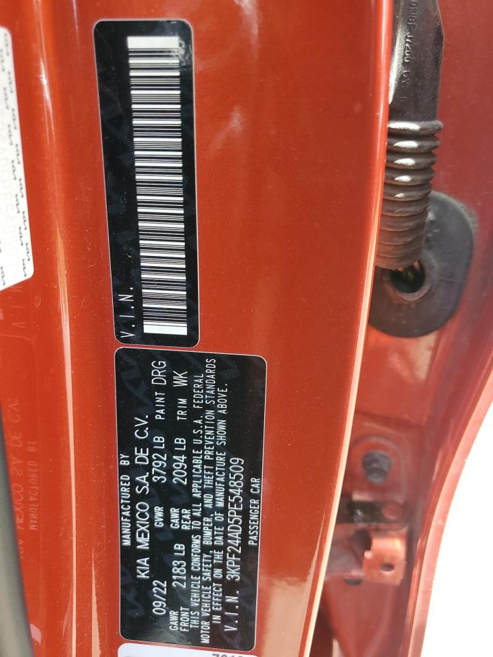 2023 Kia Forte Lx VIN: 3KPF24AD5PE548509 Lot: 63653125