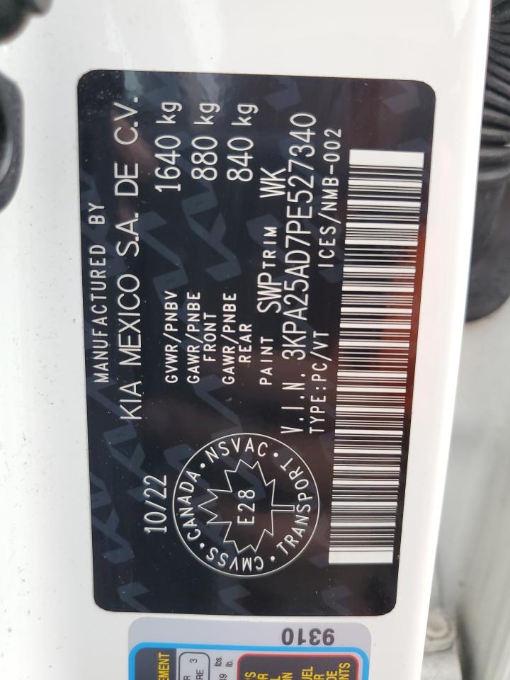2023 Kia Rio S VIN: 3KPA25AD7PE527340 Lot: 64579895