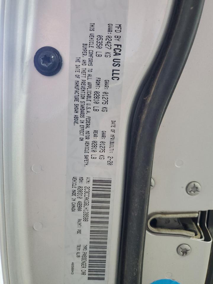 2020 Chrysler 300 Limited VIN: 2C3CCAKG6LH128588 Lot: 65424425