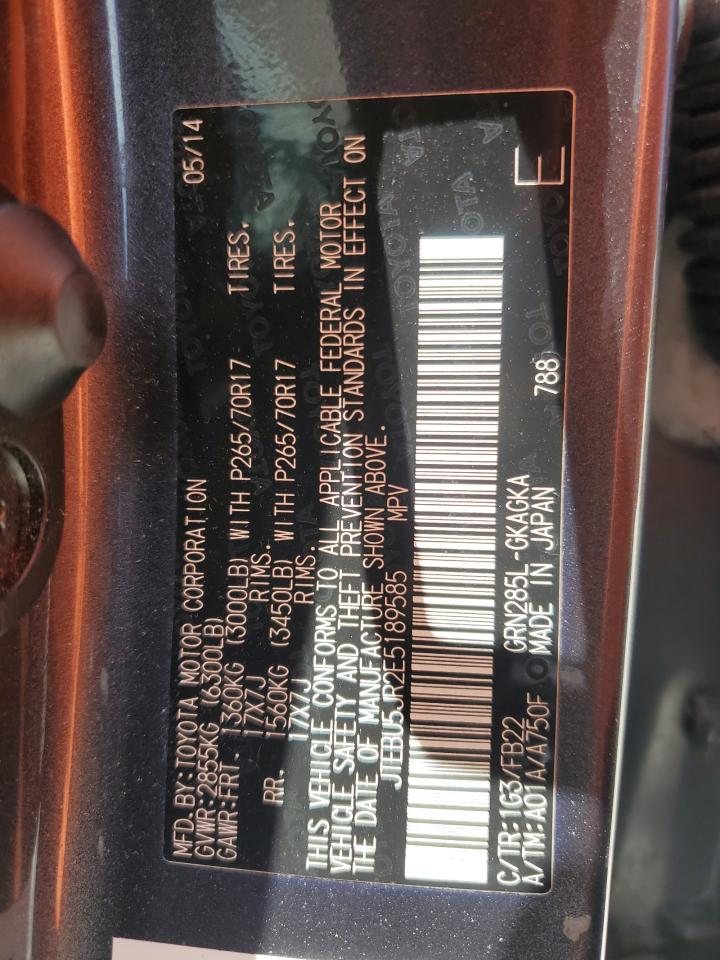 2014 Toyota 4Runner Sr5 VIN: JTEBU5JR2E5189585 Lot: 65198365