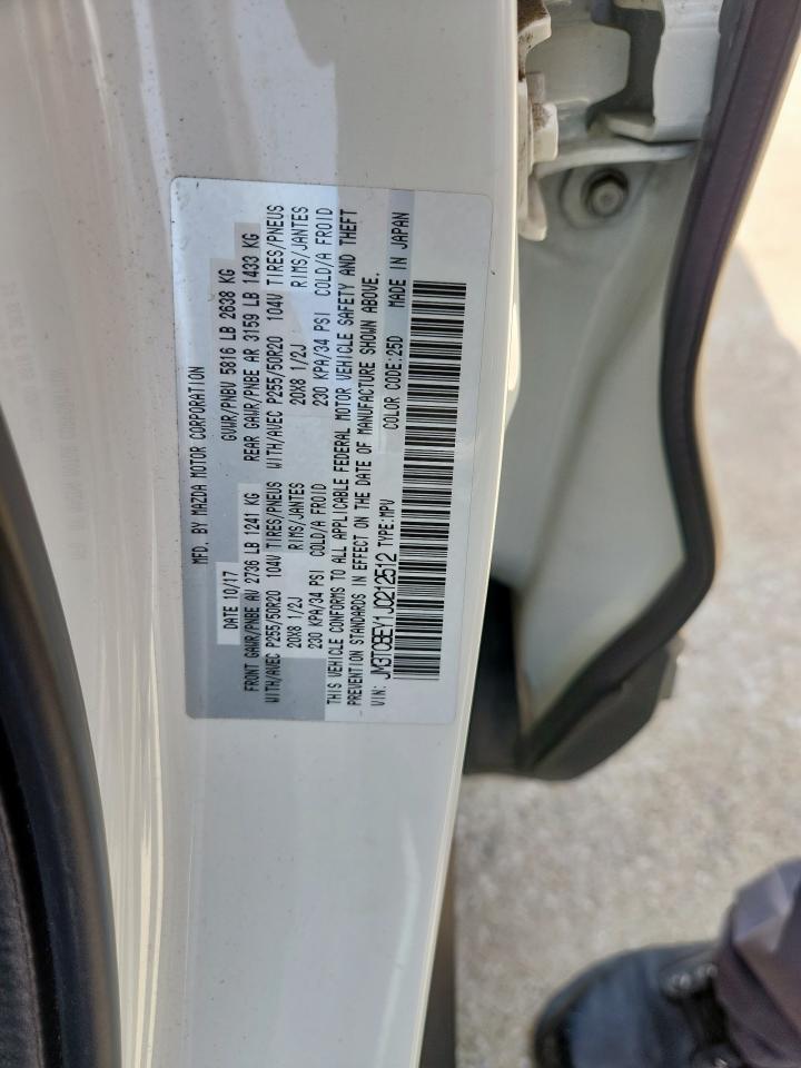 2018 Mazda Cx-9 Signature VIN: JM3TCBEY1J0212512 Lot: 65350105