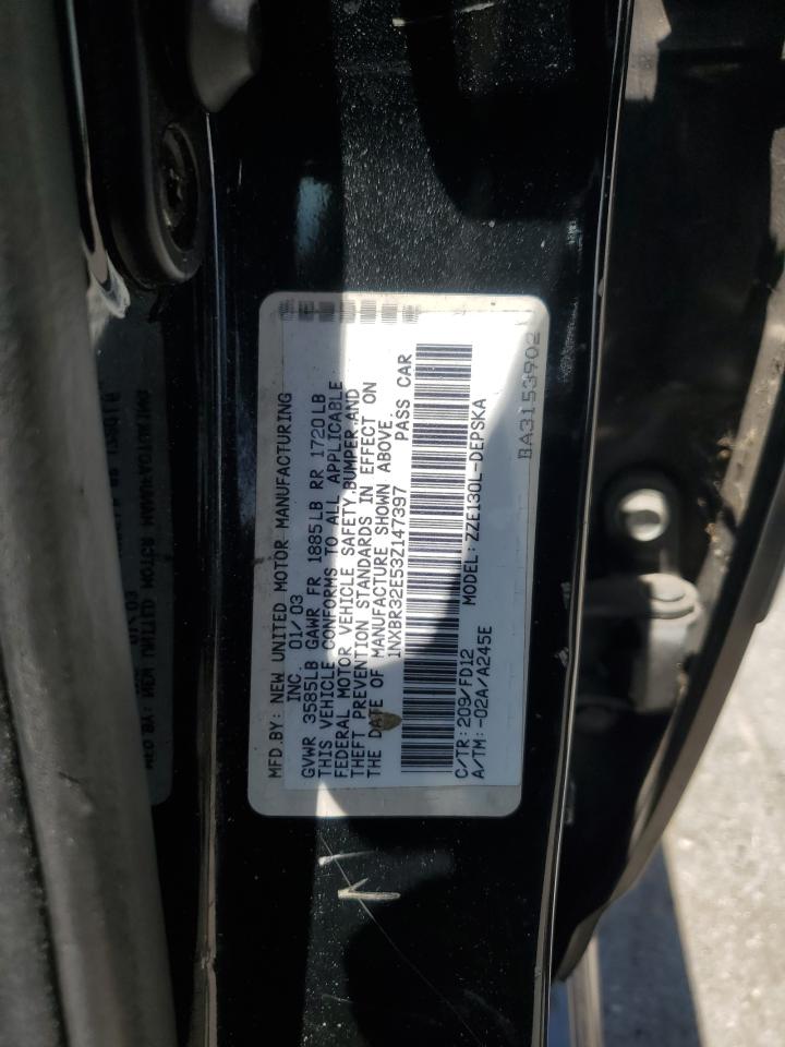 2003 Toyota Corolla Ce VIN: 1NXBR32E53Z147397 Lot: 64393835