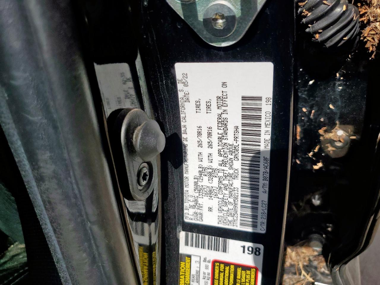 2022 Toyota Tacoma Double Cab VIN: 3TMCZ5AN9NM502133 Lot: 64510615