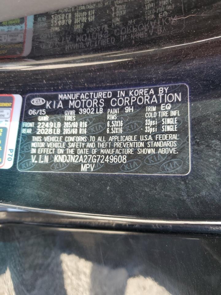 2016 Kia Soul VIN: KNDJN2A27G7249608 Lot: 66313535