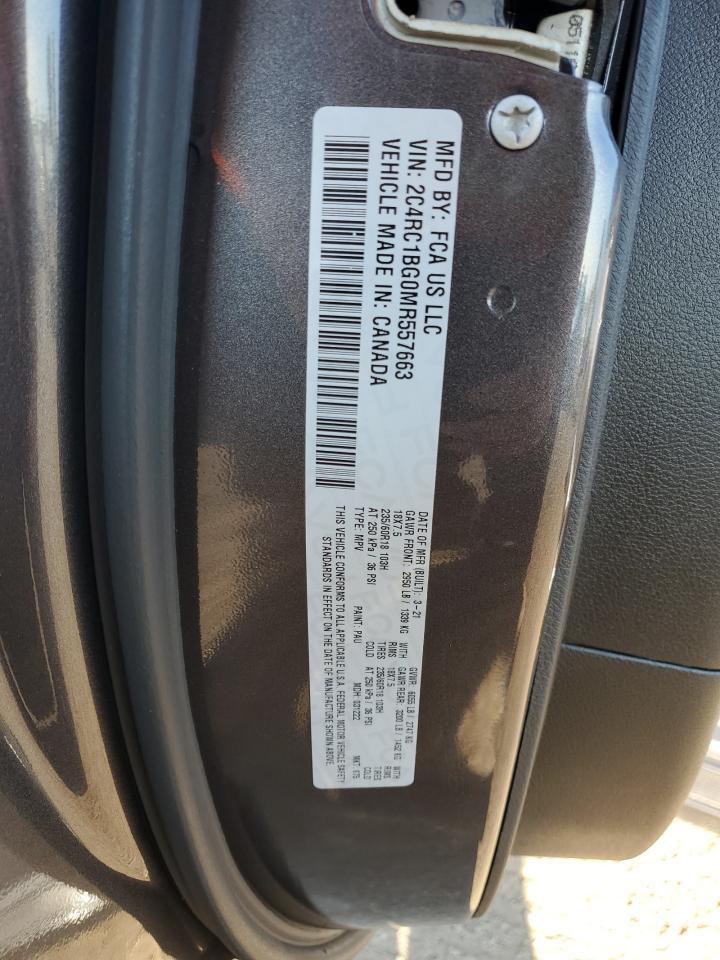 2021 Chrysler Pacifica Touring L VIN: 2C4RC1BG0MR557663 Lot: 63293555