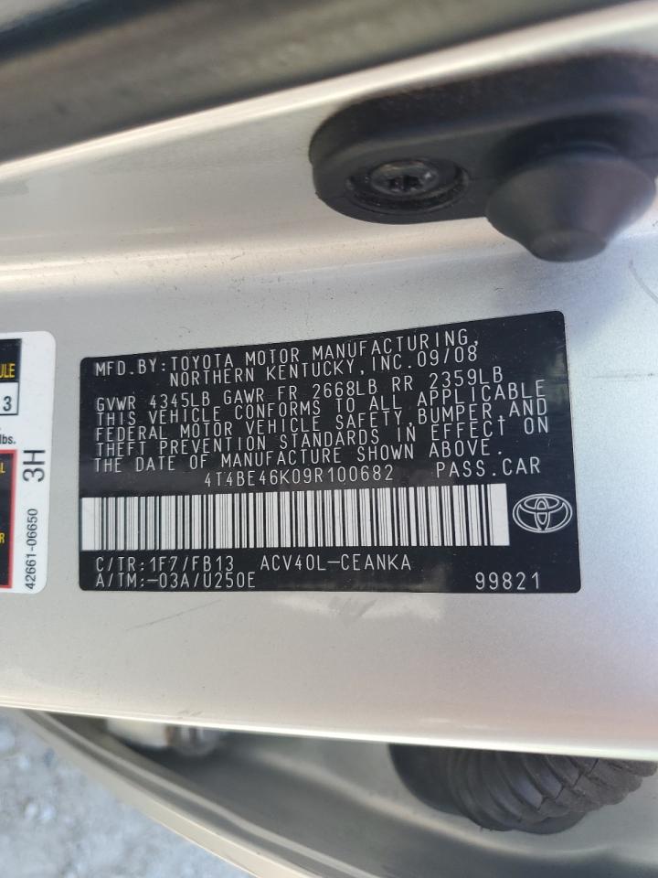 2009 Toyota Camry Base VIN: 4T4BE46K09R100682 Lot: 65526095