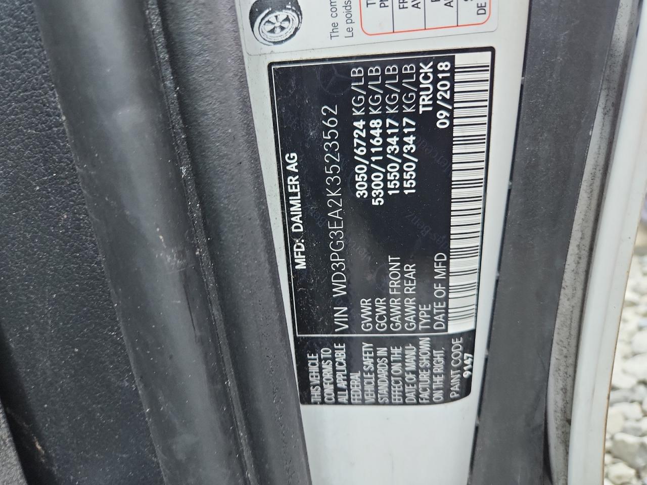 wd3pg3ea2k3523562 WD3PG3EA2K3523562 2019 Mercedes-Benz Metris