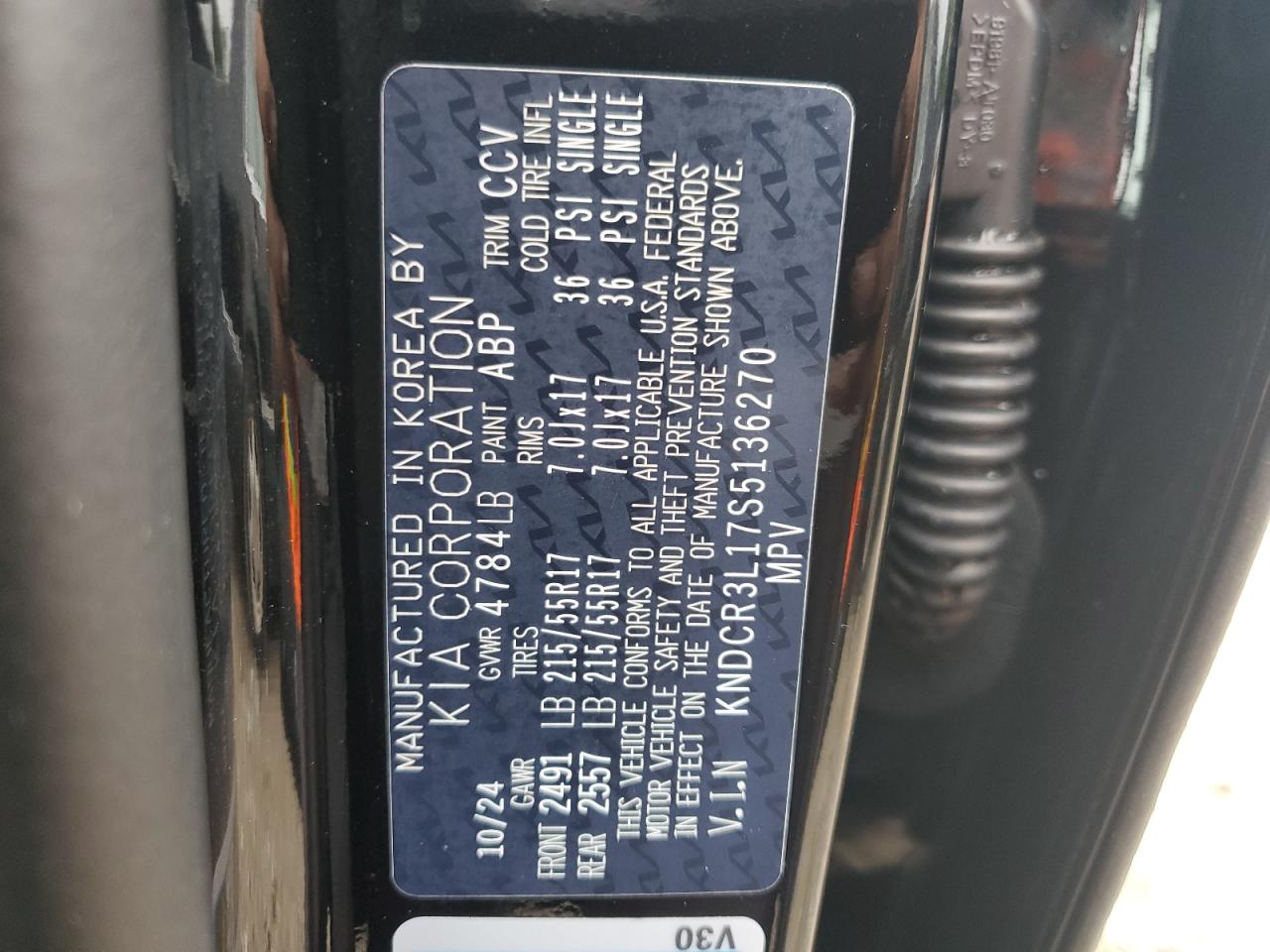 2025 Kia Niro Wind VIN: KNDCR3L17S5136270 Lot: 61209795