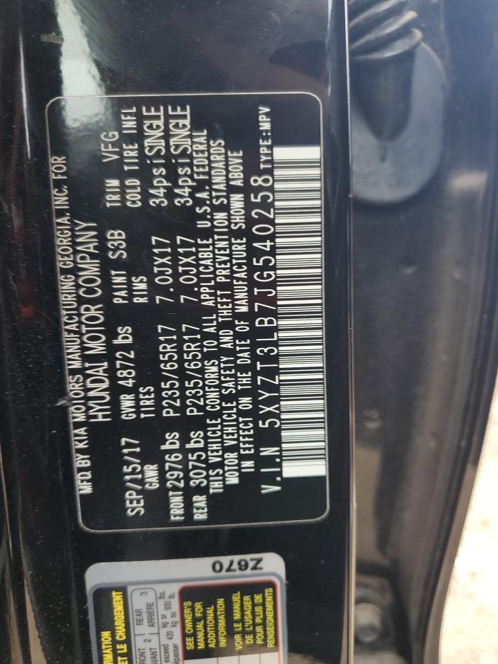2018 Hyundai Santa Fe Sport VIN: 5XYZT3LB7JG540258 Lot: 65459955