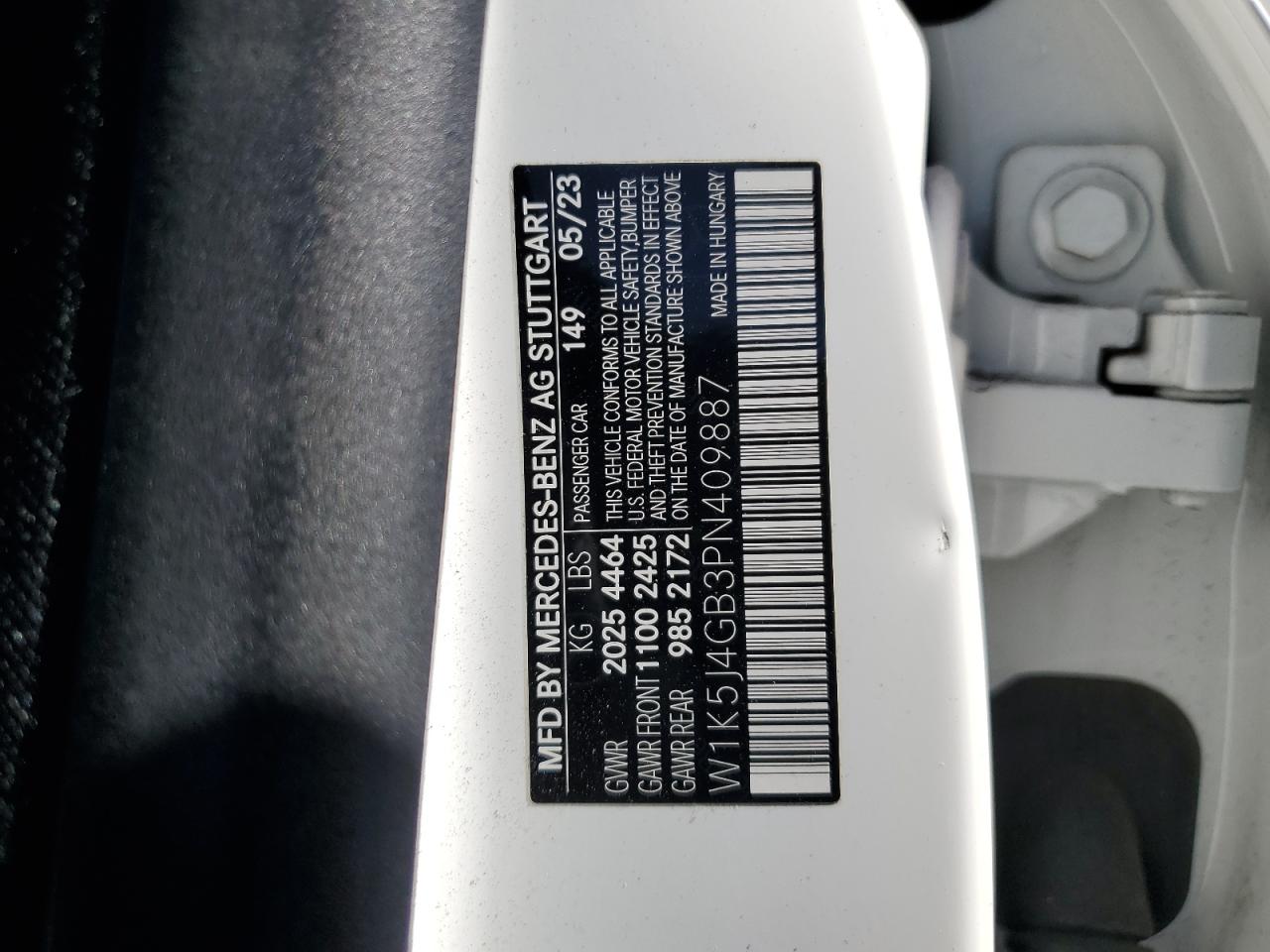 2023 Mercedes-Benz Cla 250 VIN: W1K5J4GB3PN409887 Lot: 62943245