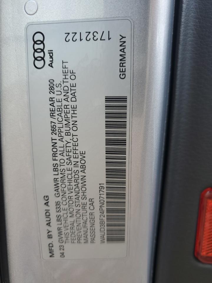 2023 Audi A6 Premium VIN: WAUD3BF24PN071791 Lot: 64597355
