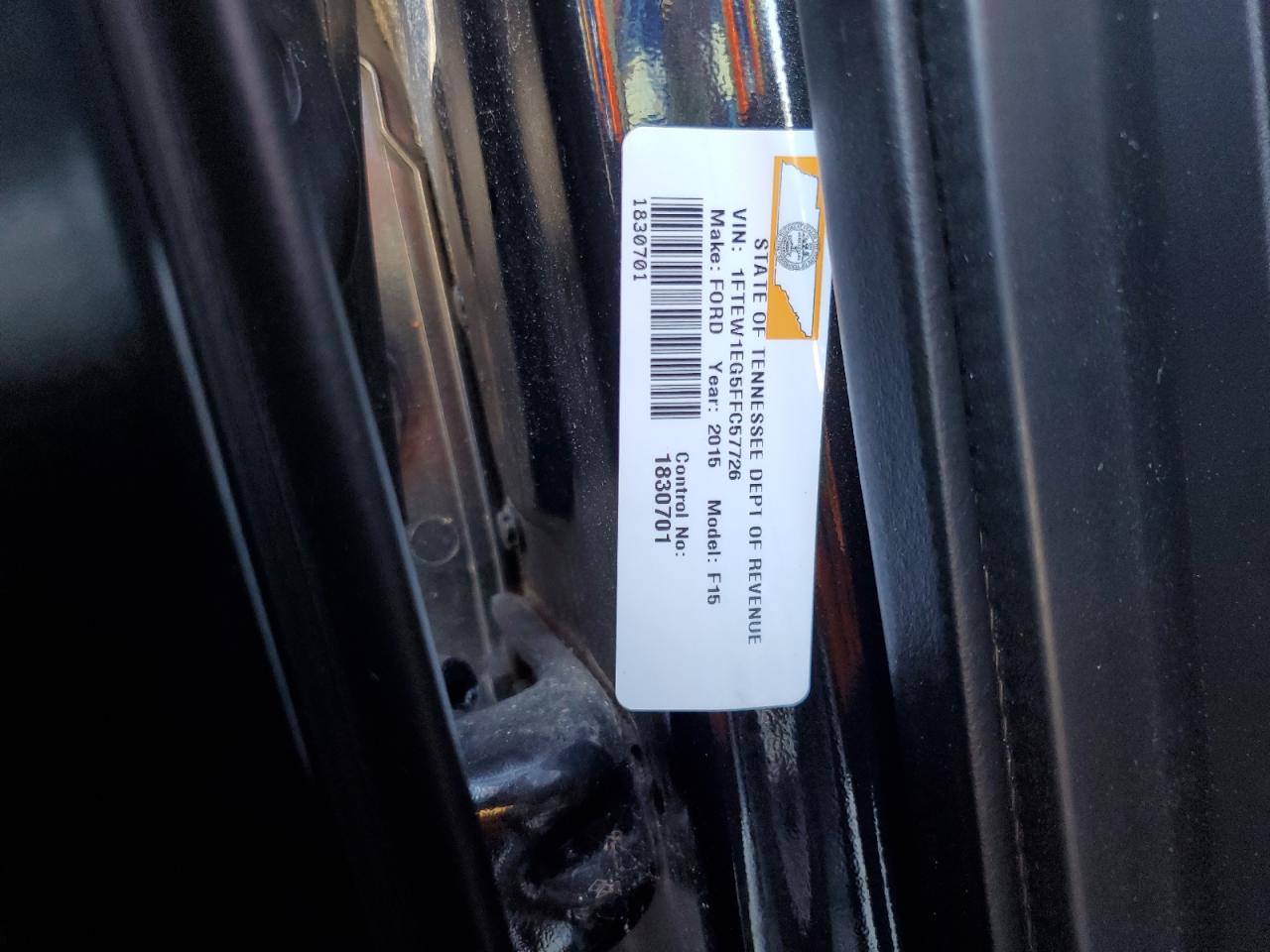 2015 Ford F150 Supercrew VIN: 1FTEW1EG5FFC57726 Lot: 66491975