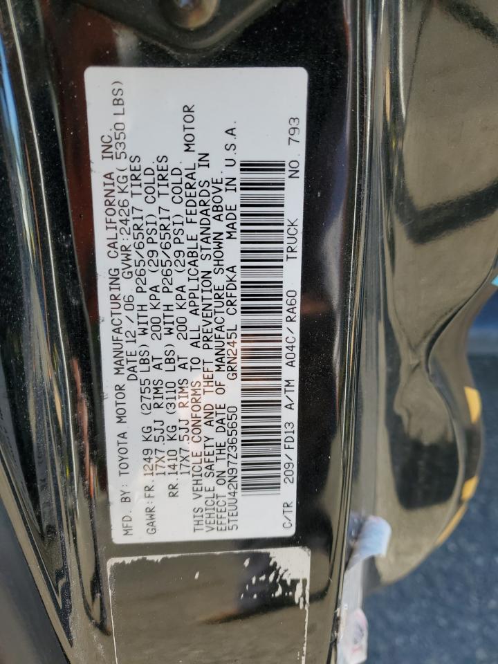 2007 Toyota Tacoma Access Cab VIN: 5TEUU42N97Z365650 Lot: 63504585